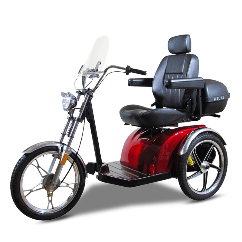 S33 Red 3 Wheel Electric Scooter untuk Lansia